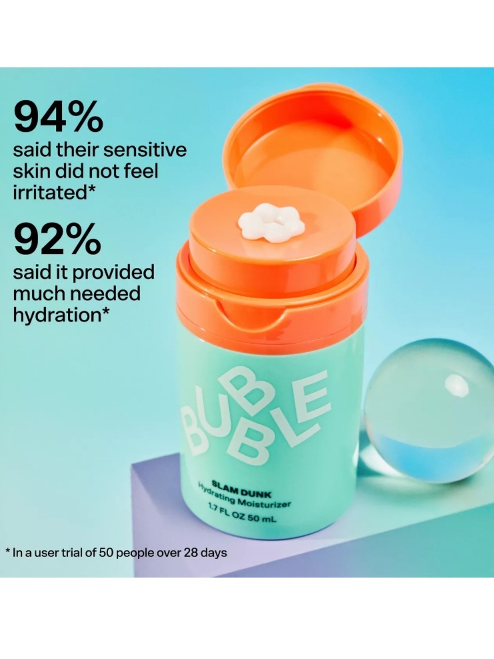 Bubble Slam Dunk Hydrating Moisturizer Step 3 Vegan Cruelty Free -1 oz - Picture 7 of 13